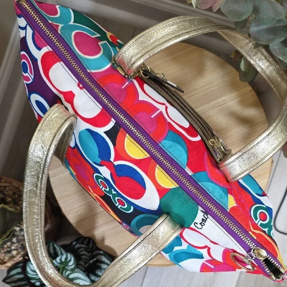 Coach Poppy Pop C Glam Tote and Wallet - Picture 10 of 16